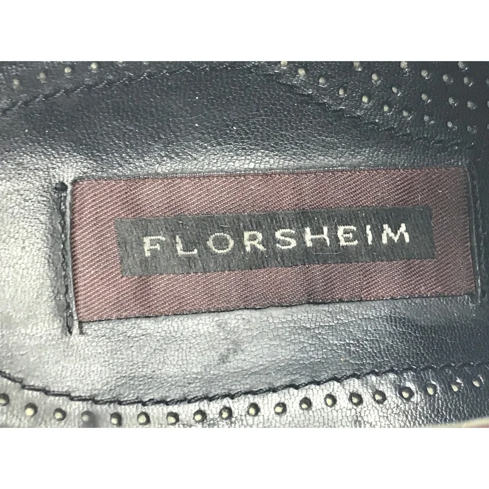 Florsheim Oxford Mens Cap Toe Dress Shoes Leather Dark Brown‎ Lace Up 9.5 EEE